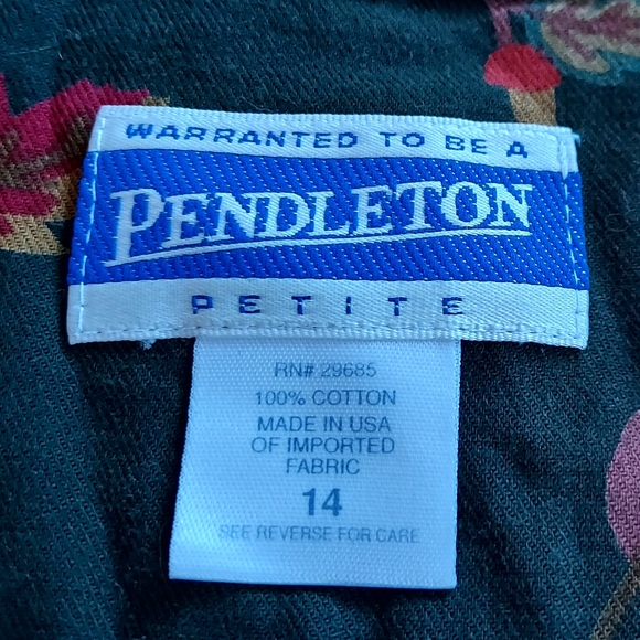 Pendleton Vintage Button-up Autumn Fall Leaf Print - Picture 9 of 10